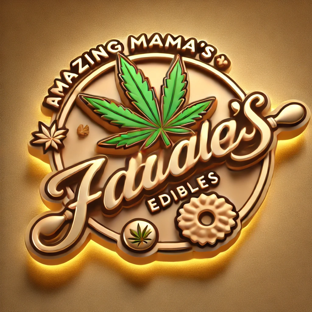 AMAZIN MAMA'S EDIBLE" is a cannabis edibles brand that likely offers a variety of infused treats, from gummies to baked goods, aimed at providing a flavorful and potent experience for cannabis users. Alt text for an image of their product might look like this: "AMAZIN MAMA'S EDIBLE cannabis-infused gummies in colorful packaging, featuring a rich assortment of flavors and an eye-catching design. Perfect for cannabis users seeking a sweet, potent treat."